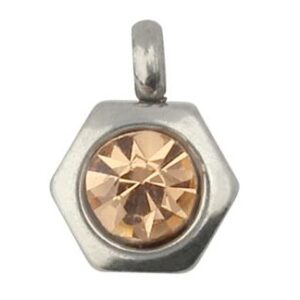 Strassstein beige 6-eck